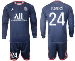 2022 PSG Paris Saint-Germain Herren Heimtrikot Florenzi 24# Langarm + Kurze Hosen