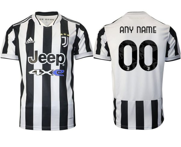 Günstige Fußballtrikots Juventus Turin Heimtrikot 2022 Kurzarm Weiss/Schwarz-1