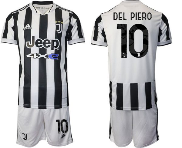 Günstige Fußballtrikots Juventus Turin Heimtrikot 2022 mit Aufdruck Del Piero 10-1