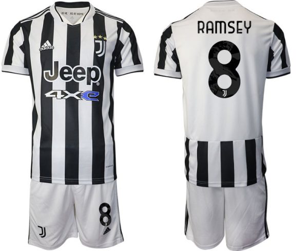 Günstige Fußballtrikots Juventus Turin Heimtrikot 2022 mit Aufdruck Ramsey 8