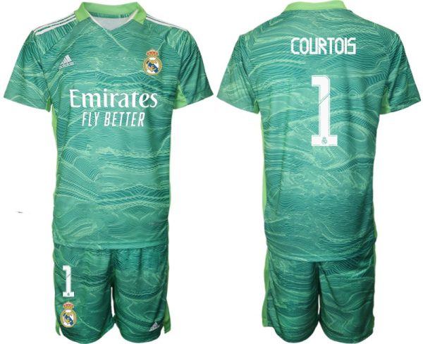 Kaufe Away Goalkeeper Jersey Real Madrid Torwart Trikot grün mit Aufdruck Courtois 1