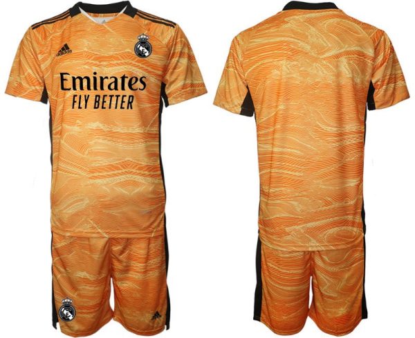 Spanische Vereine Personalisierbar Trikotsatz Real Madrid Torwarttrikot orange