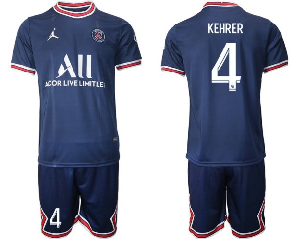 Trikotsatz Paris Saint Germain Heimtrikot 2021-22 Fußballtrikot mit Aufdruck KEHRER 4