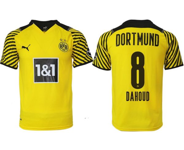 BVB Borussia Dortmund 2022 Heimtrikot gelb mit Aufdruck Dahoud 8