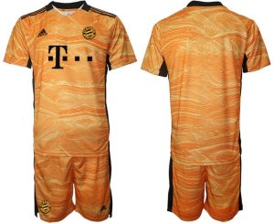 Fanshop FC Bayern München 21/22 Torwarttrikot Orange Kurzarm Trikotsatz