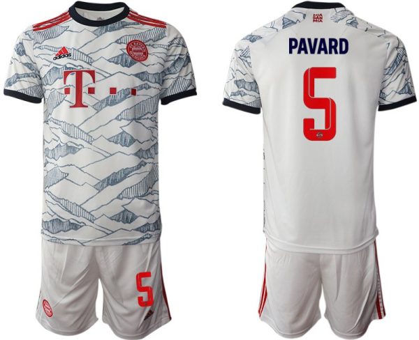 FC Bayern München 2021/22 Herren 3rd Trikot weiß Kurzarm mit Aufdruck Pavard 5-1