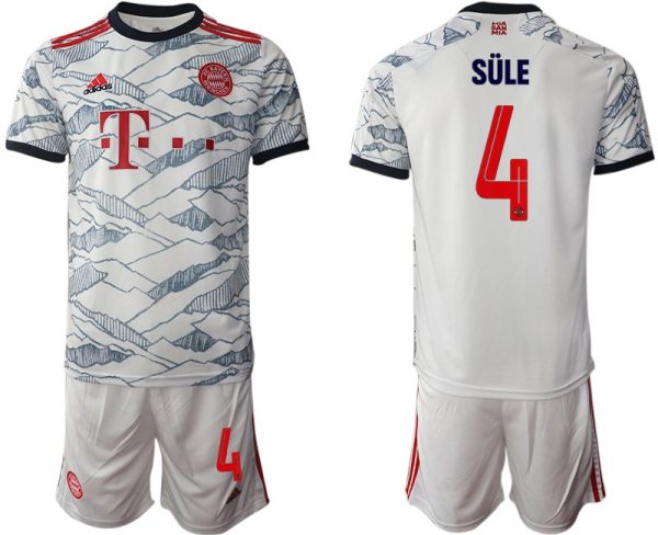 FC Bayern München 2021/22 Herren 3rd Trikot weiß Kurzarm mit Aufdruck Süle 4-1