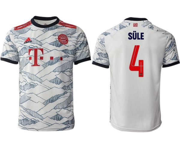 FC Bayern München 2021/22 Herren 3rd Trikot weiß Kurzarm mit Aufdruck Süle 4