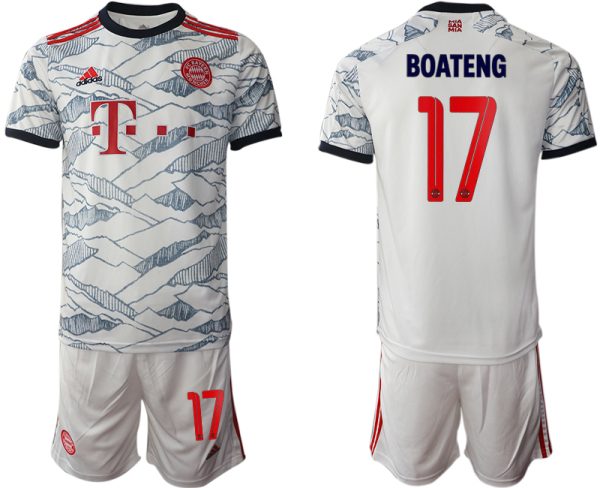 FC Bayern München 2021/22 Herren Ausweichtrikot weiß mit Aufdruck Boateng 17-1