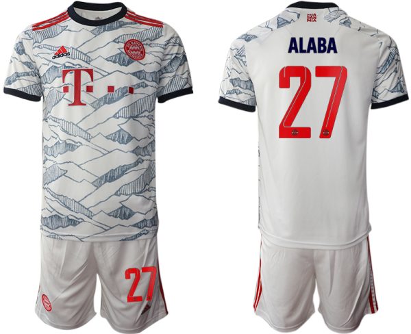 FC Bayern München 3rd Herren Trikot 2021/22 ALABA 27# Ausweichtrikot weiß-1