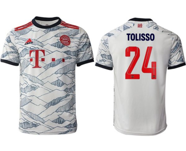 FC Bayern München 3rd Herren Trikot 21/22 Ausweichtrikot weiß mit Aufdruck Tolisso 24