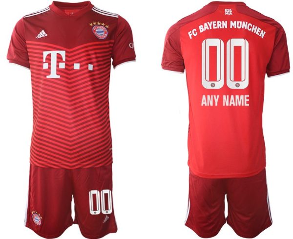 FC Bayern München Heimtrikot 21/22 Herren rot Langarm + Kurze Hosen-1