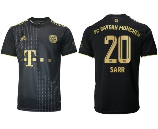 FC Bayern München Herren Auswärts Trikot 21/22 schwarz/gold mit Aufdruck SARR 20