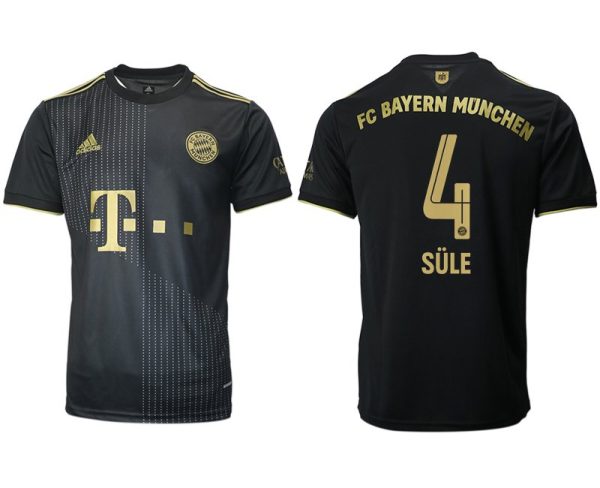 FC Bayern München Herren Auswärts Trikot 21/22 schwarz/gold mit Aufdruck Süle 4