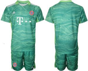 FC Bayern München Torwarttrikot 2021/22 Grün Kurzarm Trikotsatz