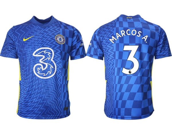 FC Chelsea 2022 Heimtrikot Fußballtrikots mit Aufdruck Marcos A. 3