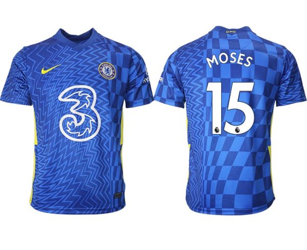 FC Chelsea 2022 Heimtrikot Kurzarm mit Aufdruck Moses 15