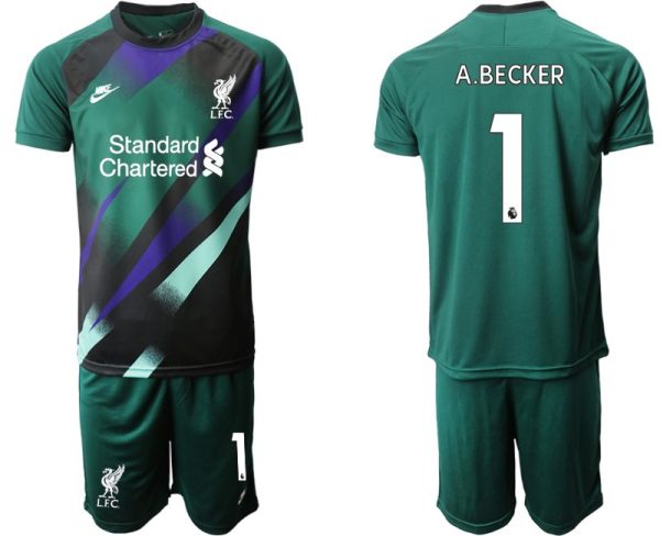 FC Liverpool 2022 Stadium Goalkeeper Jersey Dark Green A.BECKER 1