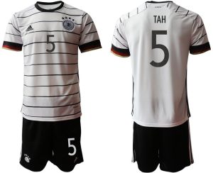 Fußballtrikot Set DFB Deutschland Heimtrikot Herren EM 2020 in weiß mit Aufdruck TAH 5