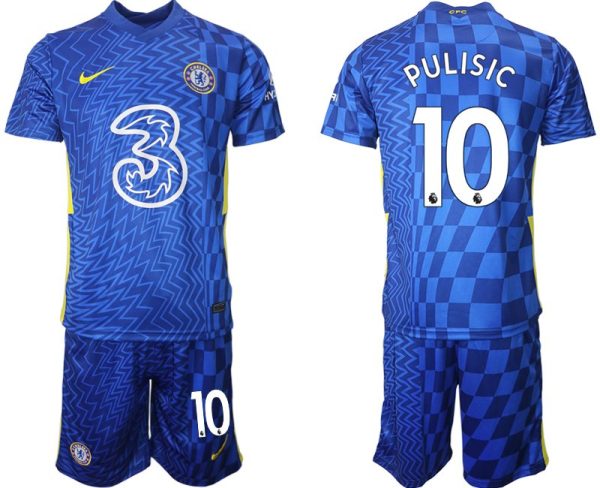 Günstige Fußballtrikots Chelsea F.C. 2022 Christian Pulisic 10# Heimtrikot Kurzarm-1