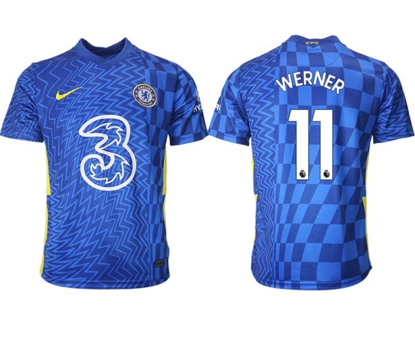 Günstige Trikots Chelsea FC 2022 Heimtrikot Kurzarm mit Aufdruck Werner 11