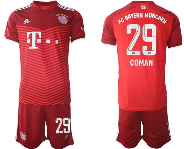 Heimtrikot FC Bayern München Saison 21/22 rot mit Aufdruck Coman 29-1