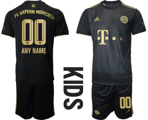 Kinder Fussballtrikot FC Bayern München Auswärtstrikot in schwarz-1