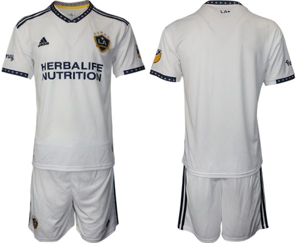 Los Angeles Galaxy 2022 Auswärtstrikot, Weiß mit Herbalife Nutrition-Aufdruck