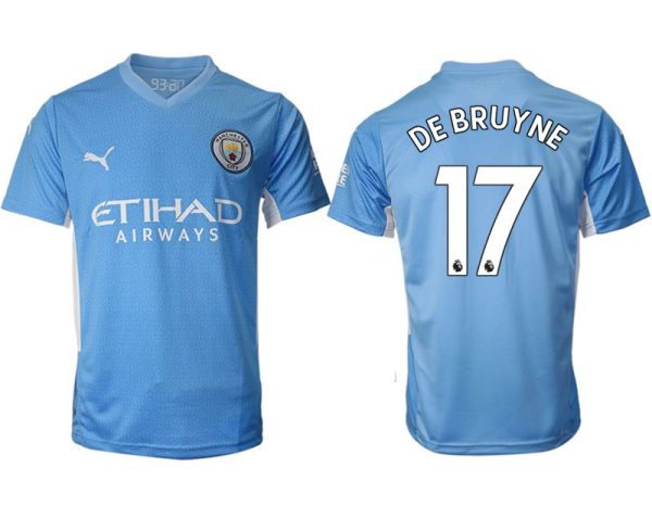 Manchester City Kevin De Bruyne #17 Herren Heimtrikot 2022 Fußballtrikots Kurzarm