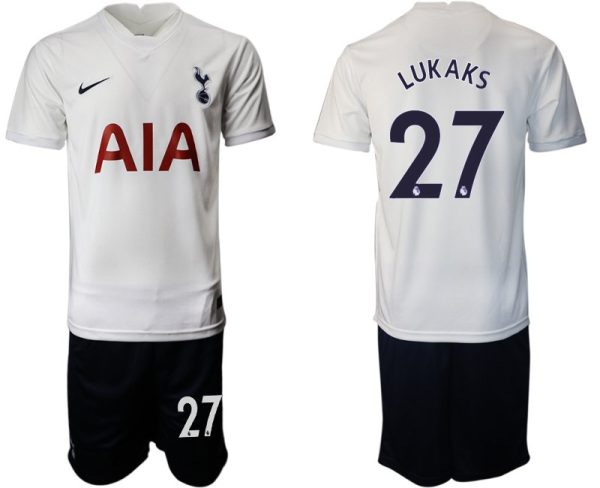 Trikotsatz Kurzarm Tottenham Hotspur Heimtrikot 2021/22 weiß mit Aufdruck LUKAKS 27