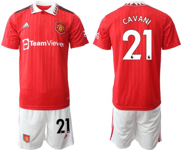 Cavani 21 Manchester United 2022-23 Heimtrikot Herren Trikot + Kurze Hosen