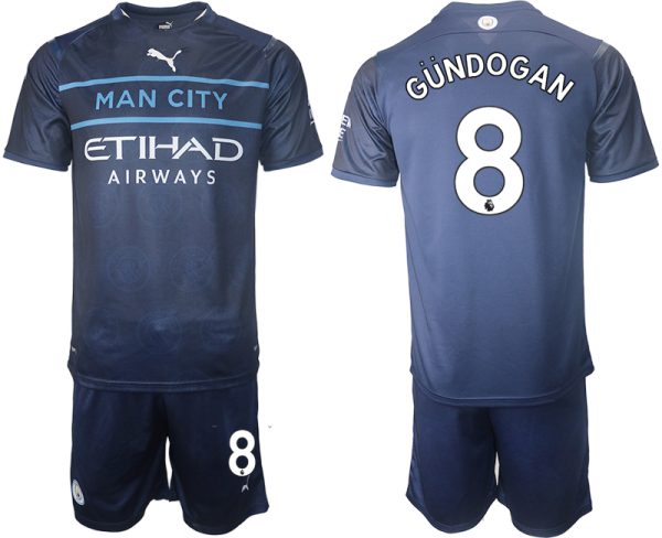 Manchester City 21-22 Drittes Trikot mit Aufdruck GÜNDOGAN 8