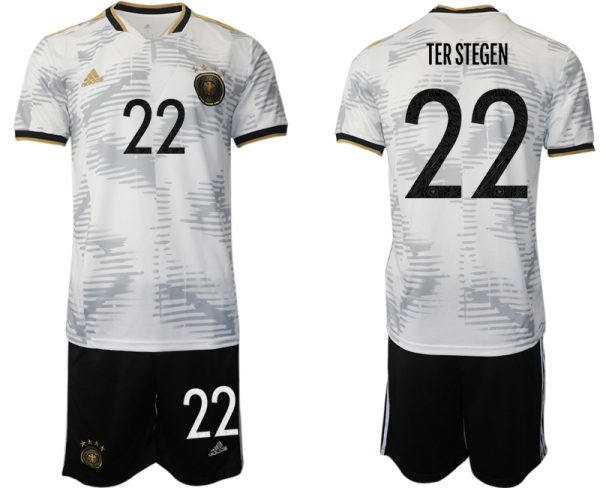 Ter Stegen 22 Neue DFB Deutschlands WM-Trikot 2022 Trikotsatz Kurzarm + Kurze Hosen