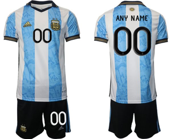 Günstige Trikotsatz Argentinien World Cup Heimtrikot weiss blau WM-Trikot 2022