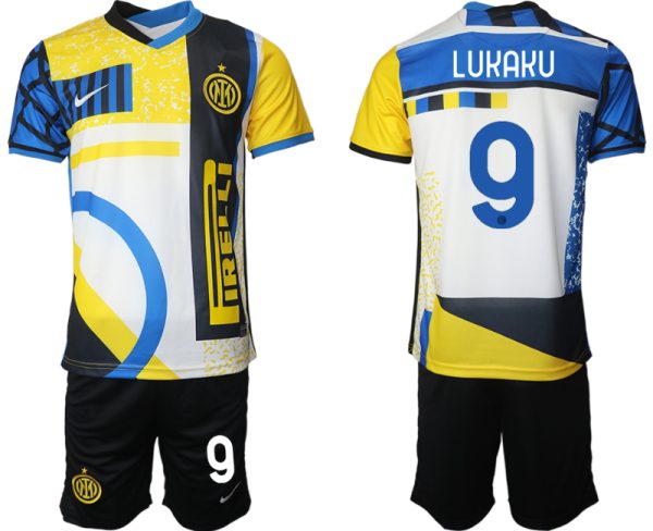 Inter Mailand Stadium Jersey Fussball Trikot Kurzarm Herren Heimtrikot LUKAKU 9