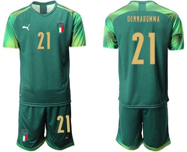 Herren Italien 2020-2021 Torwarttrikot Dunkelgrün DONNARUMMA 21