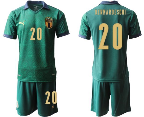 Neue Italien 2020 Ausweichtrikot Grün Trikotsatz für Herren BERNARDESCHI 20