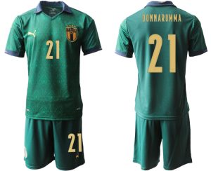 Neue Italien 2020 Ausweichtrikot Grün Trikotsatz für Herren DONNARUMMA 21