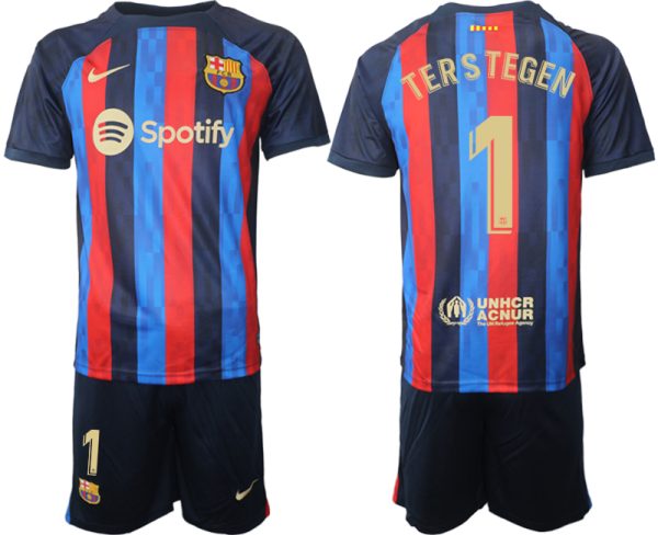 FC Barcelona 22/23 Heimtrikot dunkelblau Fußballtrikot für Herren TERSTEGEN 1