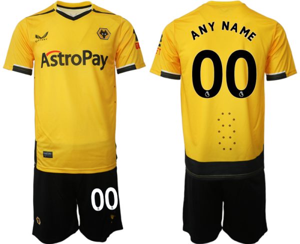 Herren Castore Wolverhampton Wanderers F.C. 2022-23 Heimtrikot Gelb Trikotsatz