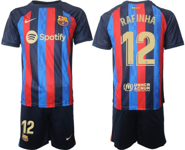 Herren FC Barcelona 22/23 Heimtrikot dunkelblau Trikotsatz Bestellen mit Aufdruck RAFINHA 12