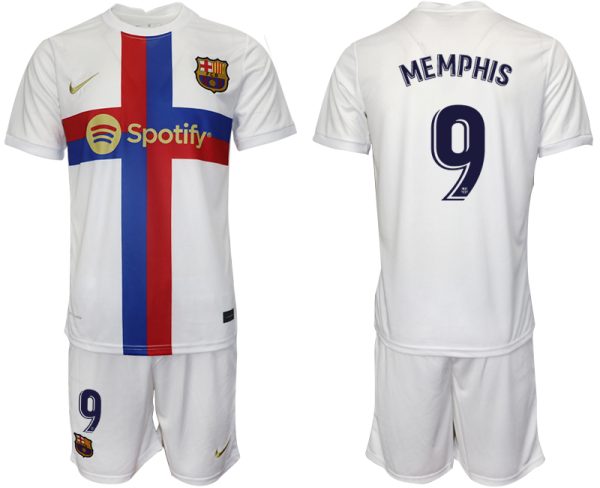 MEMPHIS 9 FC Barcelona 2022/23 Ausweichtrikot weiß Fußballtrikot Herren Sale