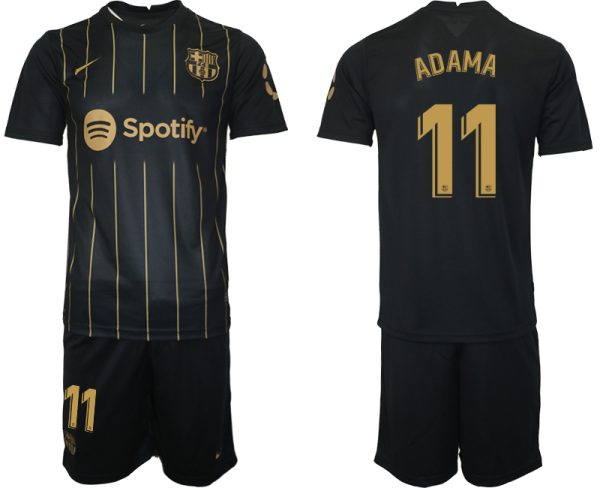 Neuen FC Barcelona Trikots 2022/23 Schwarz Gold Trikotsatz mit Aufdruck ADAMA 11