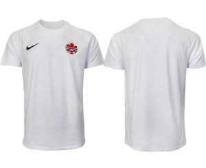 Kanada WM 2022 World Cup Trikots Weiß Auswärtstrikot Herren Kurzarm
