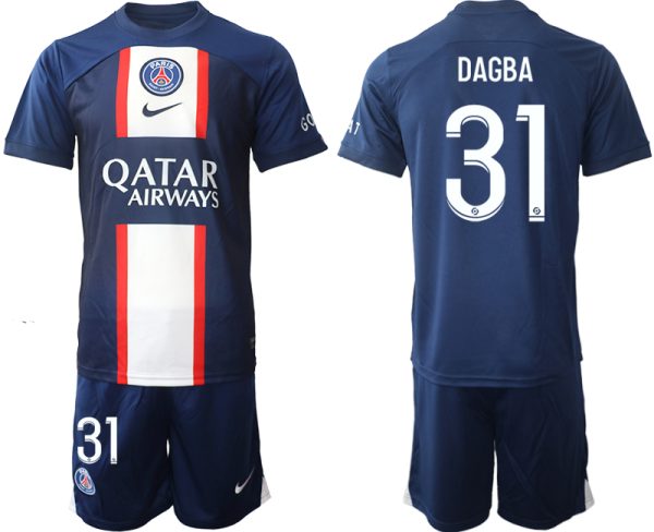 Neuen Herren Paris Saint Germain PSG 2022-23 Heimtrikot blau mit Aufdruck DAGBA 31