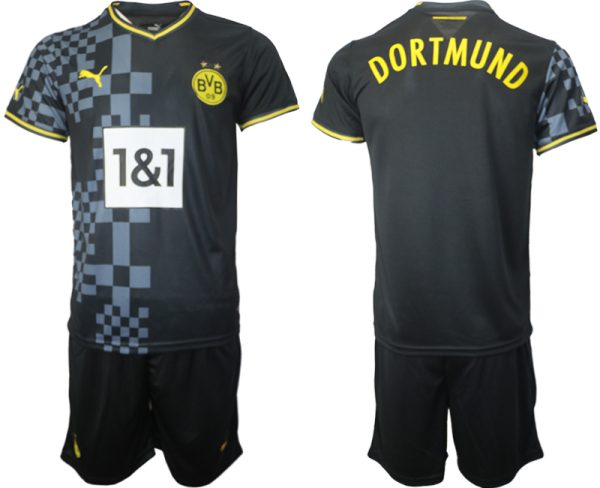 Herren Borussia Dortmund BVB Auswärtstrikot 2022/23 Günstig Fußballtrikots Set