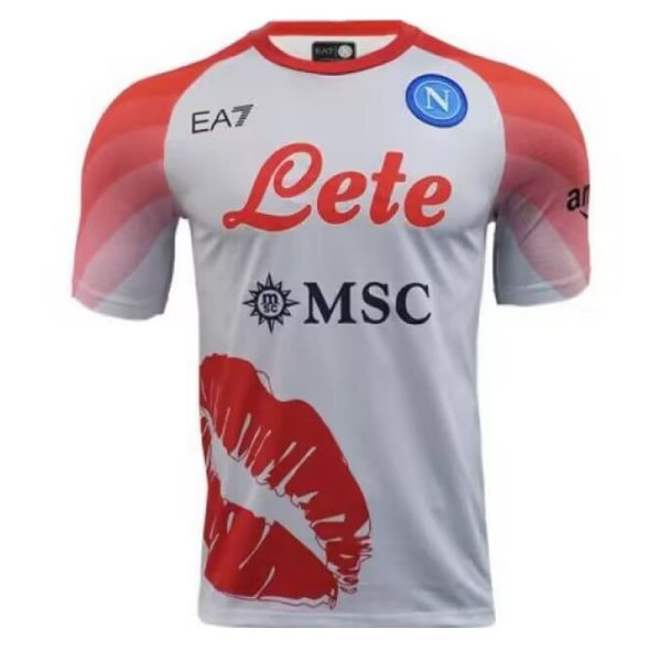 Billige Fussballtrikots SSC Napoli 22-23 Valentinstags-Trikot Kurzarm Online Personalisierbar-1