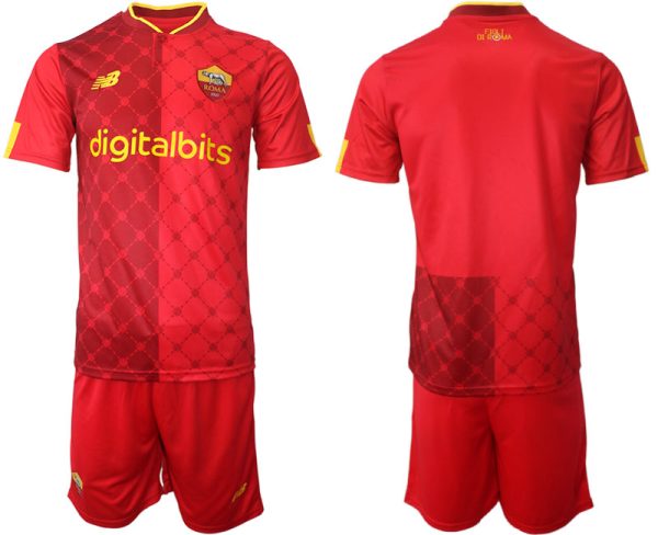 Neue Fußballtrikots AS Roma 22-23 Heimtrikot Trikotsatz Kit Personalisierbar