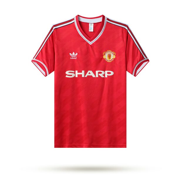 Vintage Manchester United 1986-88 Heimtrikot Fußballtrikot Kurzarm für Herren