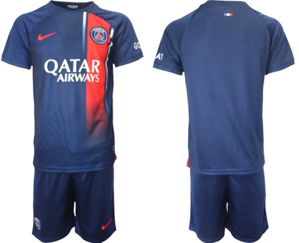 Fußball Trikot Outlet Paris Saint-Germain PSG 2023-24 Heimtrikot Kurzarm + Kurze Hosen